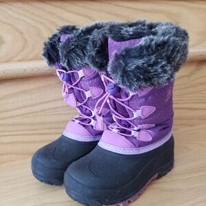 Kamik Purple and Black Kids Winter Boots
